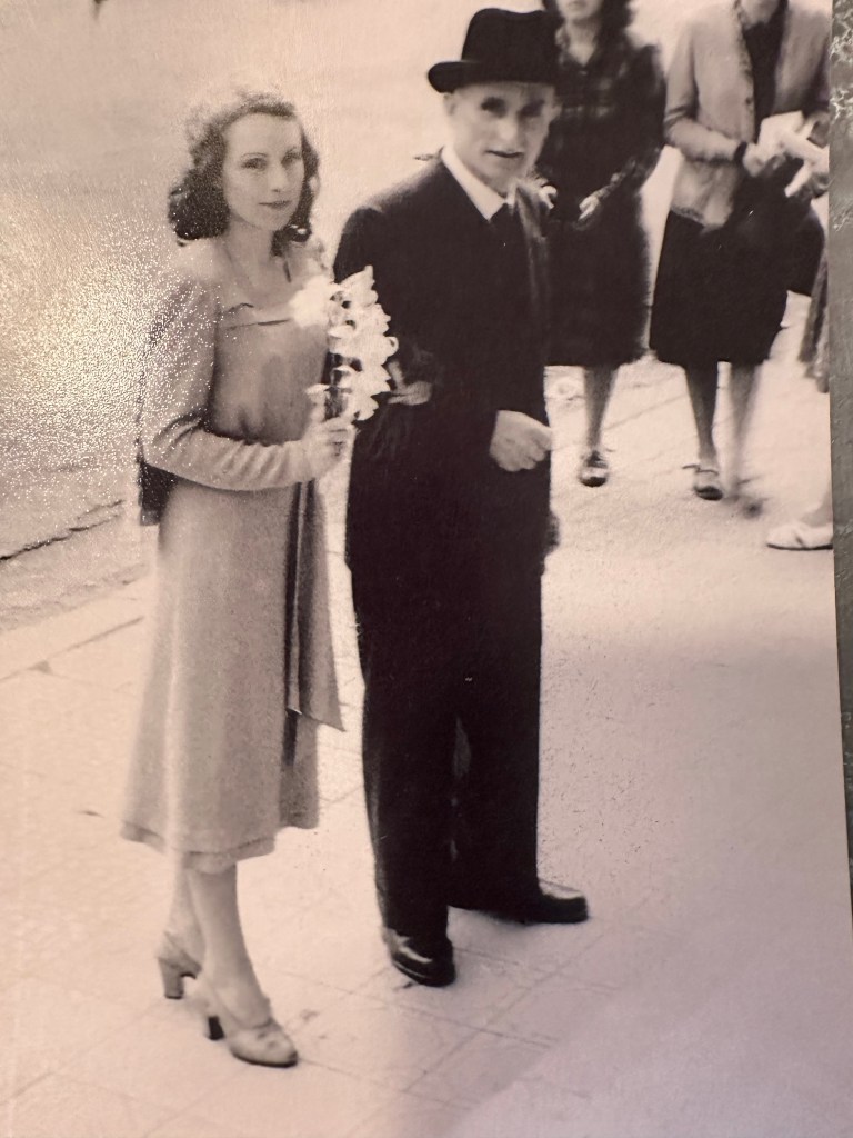 My Nonna Elda with her father on her wedding day.