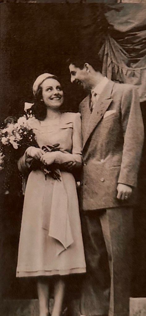 My maternal Grandparents, Guglielmo Scotto Ivaldi and Elda Scotto Busetto, on their wedding day in Genoa, Italy.
