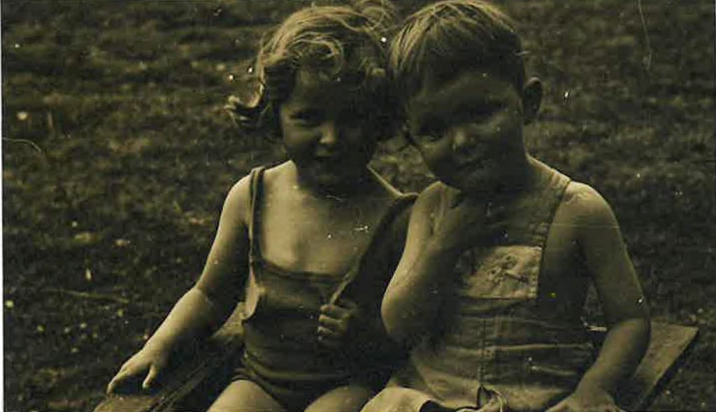 Peter Knight with his cousin Diana Stead